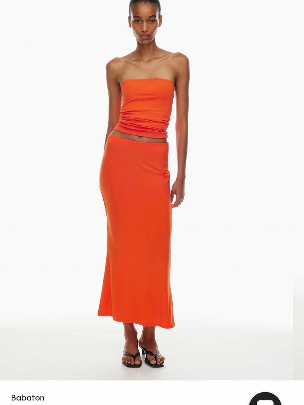 Babaton Vibrant Orange Maxi Skirt